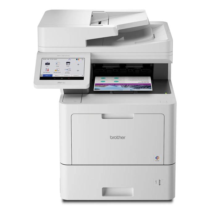 Brother MFC-L9610CDN color laser all-in-one printer with touchscreen and automatic document feeder