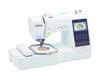 Brother SE700 embroidery and sewing machine with touchscreen and floral design in hoop