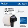 Brother DK-1234 adhesive name badge die-cut paper label roll with black cartridge