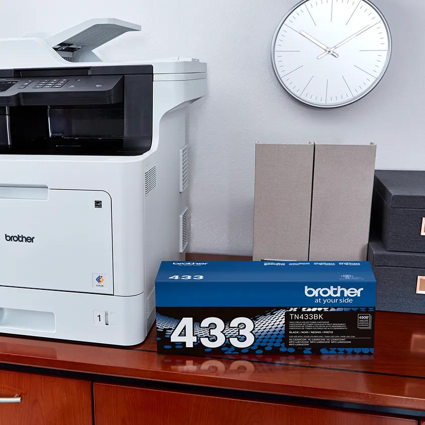 Brother Genuine TN433BK High-yield Black Toner Cartridge, , large