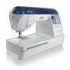 Brother NX250 computerized sewing machine with blue top and LCD screen