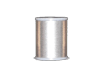 Brother metallic silver embroidery thread spool on white background