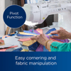 Brother sewing machine with pivot function for easy cornering and fabric manipulation
