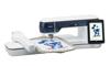 Brother Aveneer embroidery machine with Disney design on fabric and touchscreen display