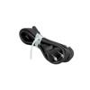 Brother printer power cord with three-prong plug, coiled and secured with cable tie