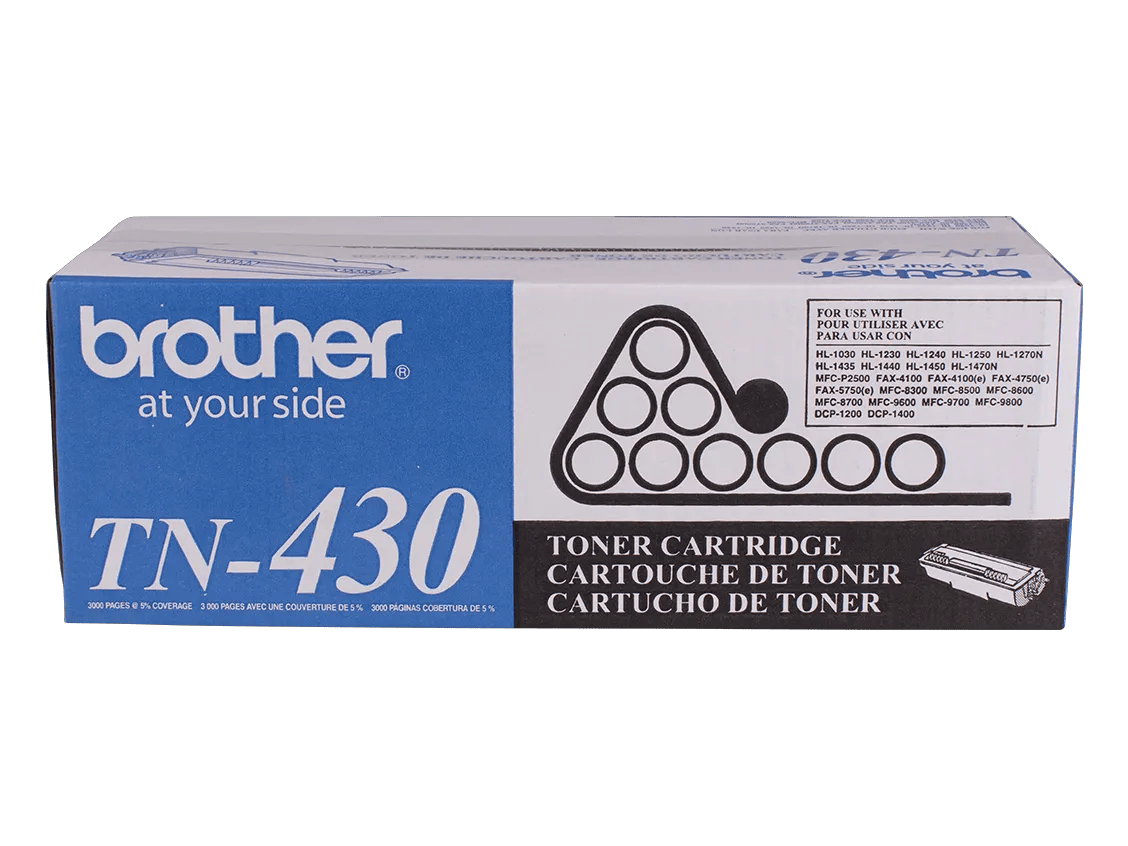 Brother Genuine TN430 Black Toner Cartridge, Black, medium