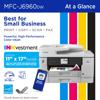 Brother MFC-J6960DW all-in-one color inkjet printer with wireless connectivity and dual paper trays