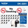 Brother DK-2251 continuous paper label rolls, 24-pack, black and red, 2.4 inches wide