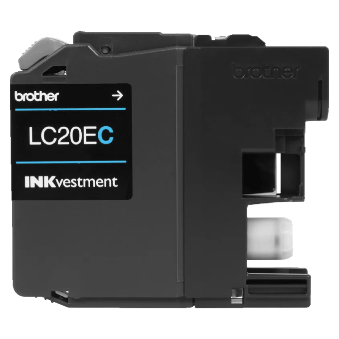 Brother LC20EC cyan ink cartridge with INKvestment ultra high-yield technology
