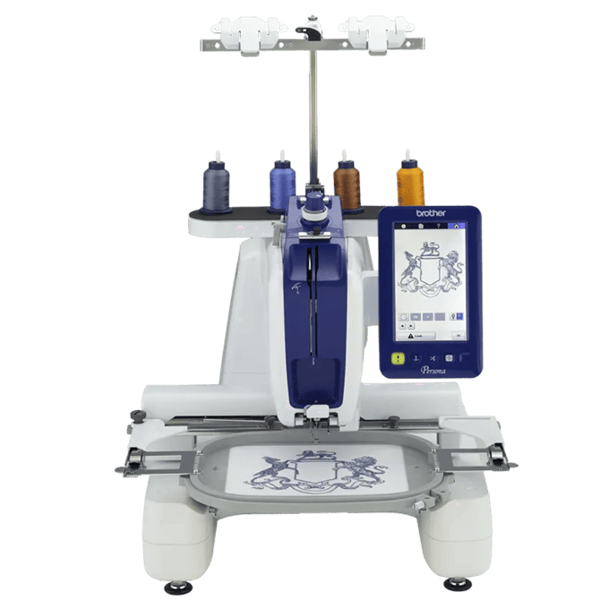 Brother PRS100 embroidery machine with touchscreen and multi-needle system