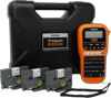 Brother P-touch EDGE label maker with carrying case and laminated tape cartridges