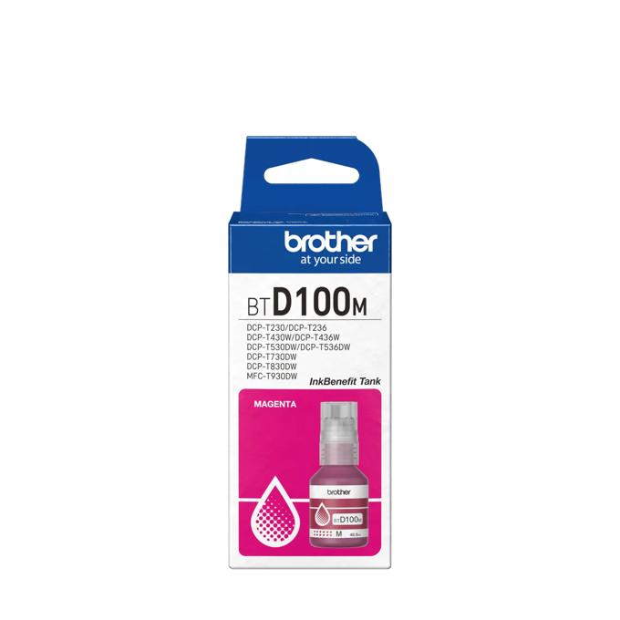 Botella de tinta magenta Brother BTD100M para impresoras DCP y MFC