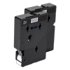 Brother 12mm black on white laminated label tape cartridge, right side view