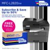 Brother RMFCL2820DW Compact Monochrome Laser All-in-One Printer, Refurbished, , small