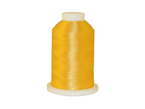 Brother ETP812 yellow embroidery thread spool on white cone