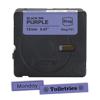 Brother Btag labeling tape cassette in purple with black ink, 12mm width