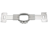 Brother PRH60 embroidery hoop frame with metal clamp and white mounting brackets