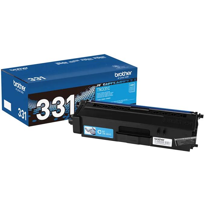 Brother Genuine TN331C Standard-yield Cyan Toner Cartridge, Cyan, large