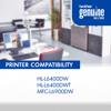 Brother Genuine Ink & Toner compatibility chart for laser printers in modern office