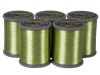 Brother olive green polyester embroidery thread spools, 300m, 100% polyester