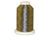 Brother embroidery thread spool in olive-green with metallic sheen on white base