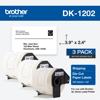 Brother DK-1202 shipping labels 3-pack, die-cut paper, 300 labels per roll for QL printers
