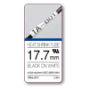 Brother HSe-241 heat-shrink tube label, 17.7mm, black on white