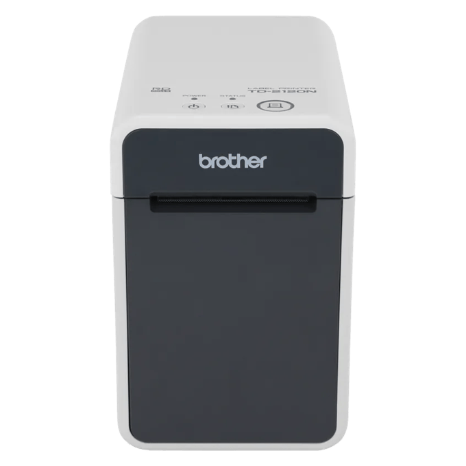 Brother TD-2120N desktop label printer with thermal printing technology