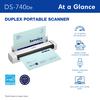 Brother DS-740De Duplex Compact Portable Document Scanner, , small