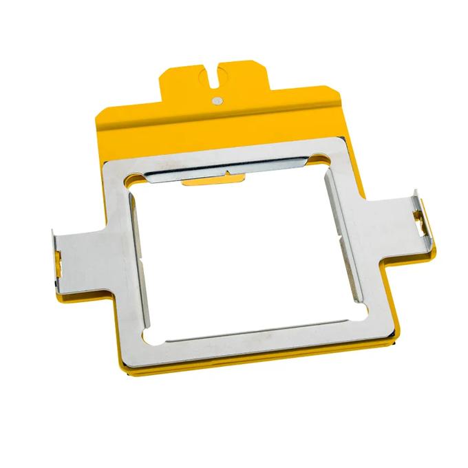 Brother embroidery hoop frame in yellow with metal clamps for fabric securing