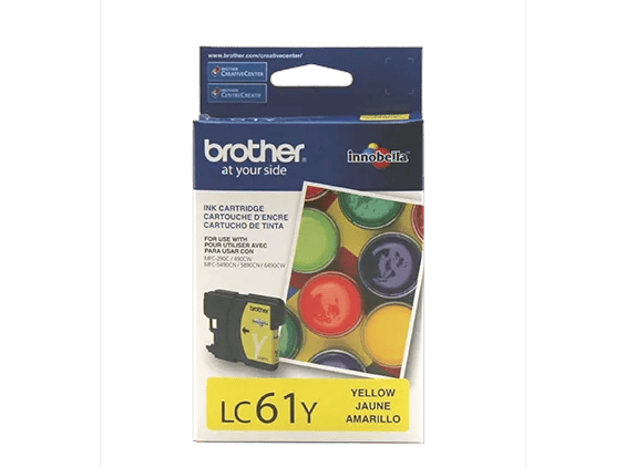 Brother LC61Y yellow ink cartridge package with Innobella technology