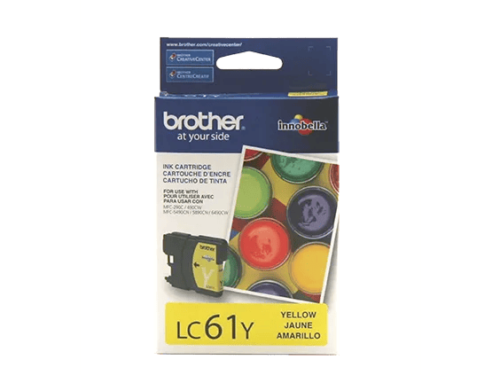 Brother LC61Y yellow ink cartridge package with Innobella technology