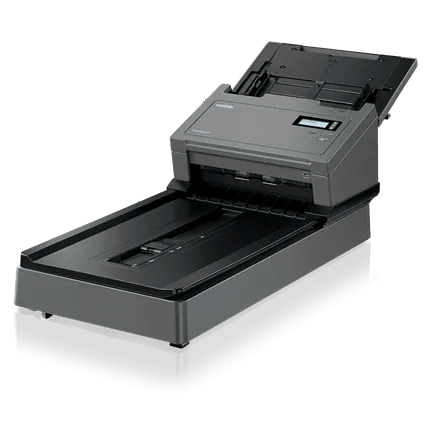 Brother PDS-5000F desktop scanner with flatbed attachment and automatic document feeder