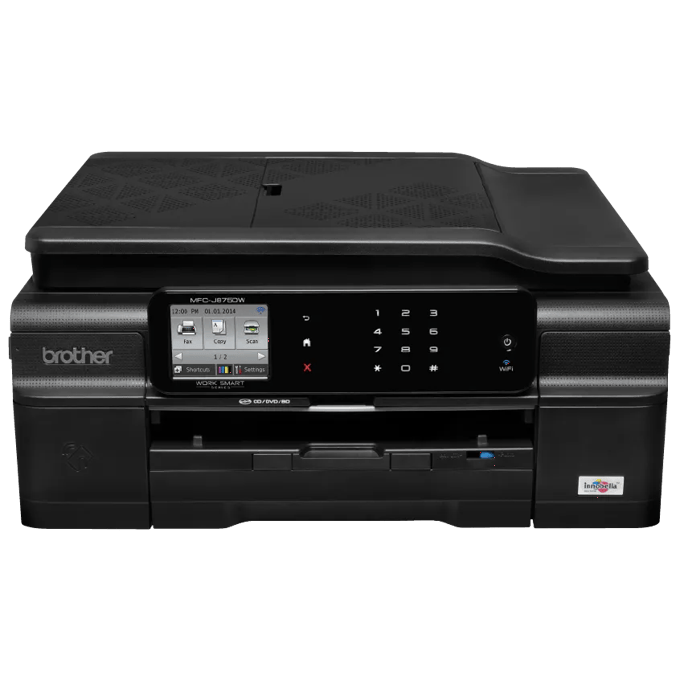 Brother MFC-J875DW all-in-one wireless inkjet printer with touchscreen and document feeder