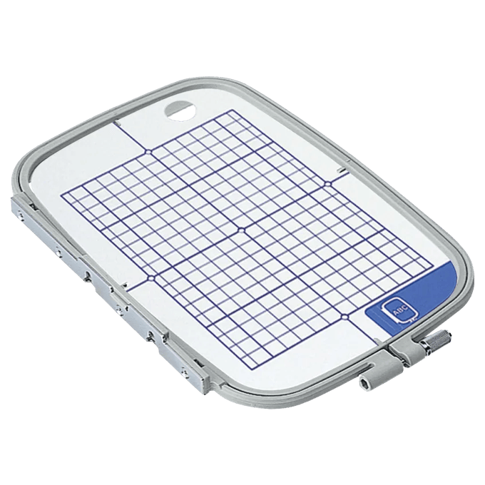 Brother embroidery hoop with grid for precise fabric positioning