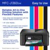 Brother MFC-J1360DW all-in-one wireless inkjet printer with color display and document feeder