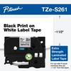 Cinta de etiquetas laminada extra resistente Brother TZe-S261, negro sobre blanco, 36mm