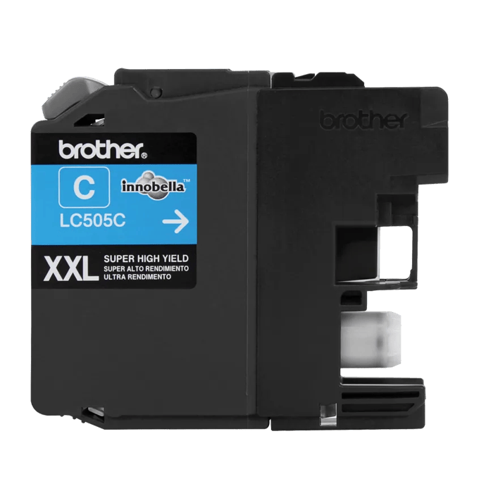 Cartucho de tinta cian Brother LC505C de súper alto rendimiento con tecnología Innobella