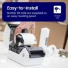 Brother label printer with drop-in roll installation feature