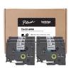 Brother P-touch TZe2316PKB 6-pack laminated tape cartridges, 12mm black on white