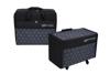 Brother Designio luggage set with geometric pattern in black and blue