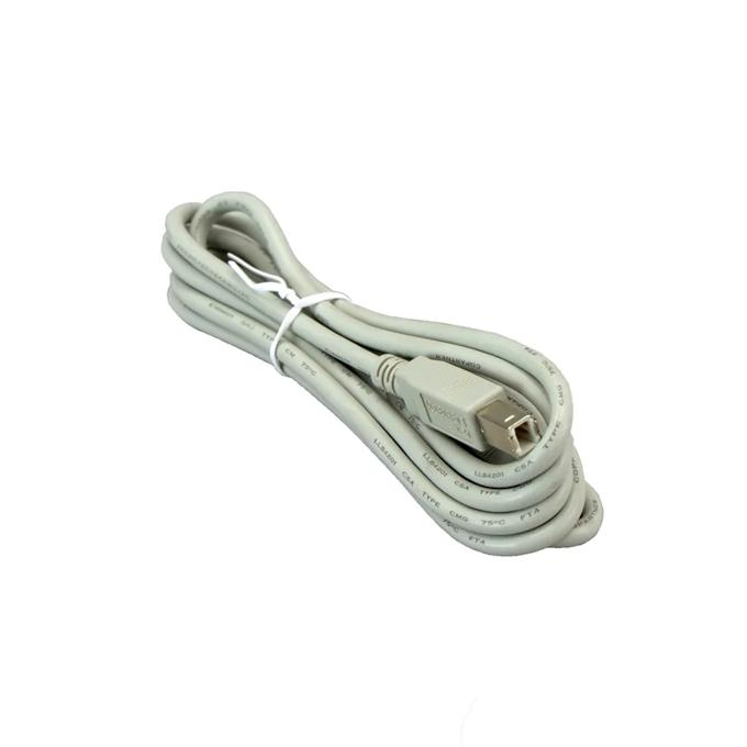 Brother printer USB cable with gray insulation and standard connectors