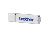 Brother branded white USB flash drive with blue logo
