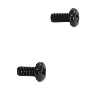 Two black Phillips head screws for Brother printer assembly and repair