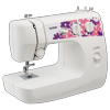 Brother LS-2000 sewing machine with floral design panel, right side view