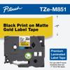 Brother TZe-M851 label tape cartridge with black text on matte gold, 24mm width