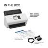 Brother ADS-3350W wireless high-speed desktop scanner with touchscreen and included accessories