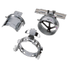 Brother printer replacement parts including cylindrical frame, mounting bracket, and metal bands