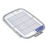 Brother embroidery hoop with grid template for precise fabric positioning