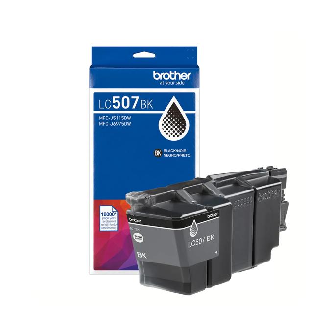 Brother Genuine LC507 Ultra High Yield Black Ink Cartridge, Black, large